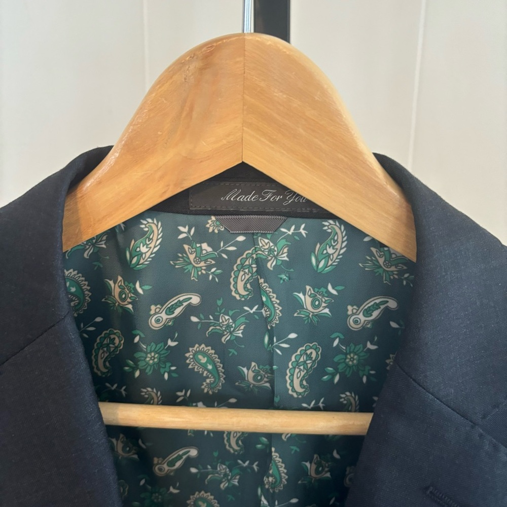 INDOCHINO Deep Charcoal Gray Wool 2 Button Jacket Blazer Sport Coat Mens 42R